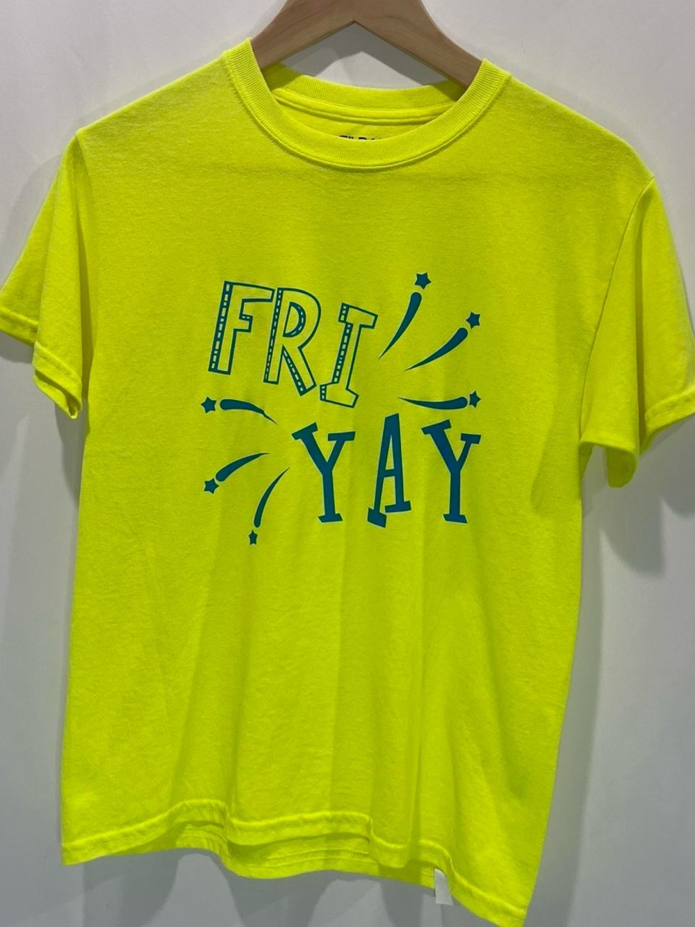 Gildan Neon Yellow 'Fri Yay' Graphic Tee